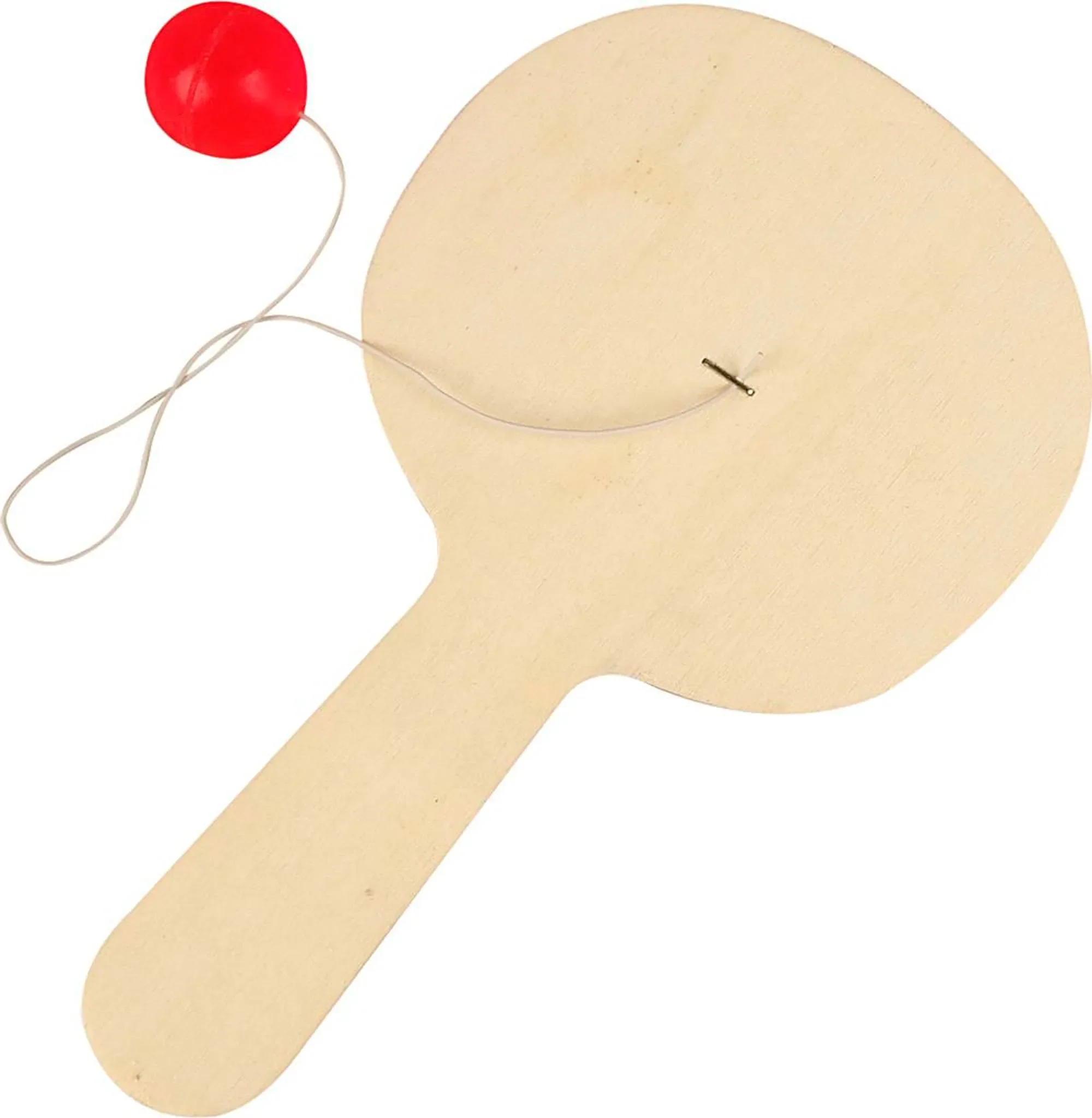 Holzschläger mit Kugel – DIY Pop-n-Catch Spiel, 23 × 13 cm
