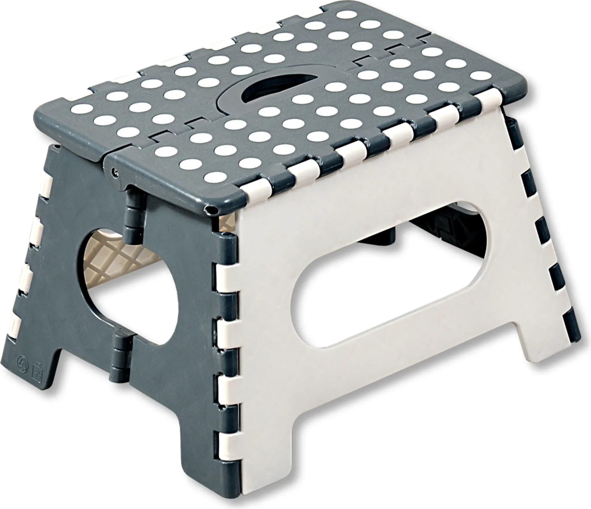 KESPER Klapphocker – Weiß-Grau, 35 × 27 × 22 cm
