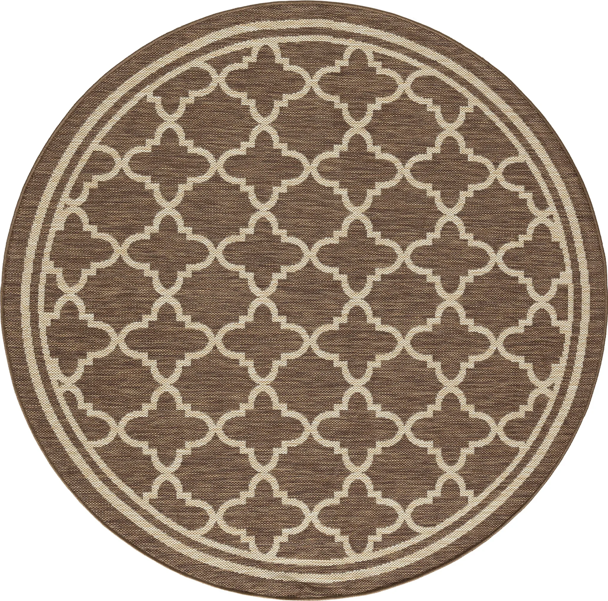 In- & Outdoor Teppich 60×100 cm – Marokkanisches Design, Braun