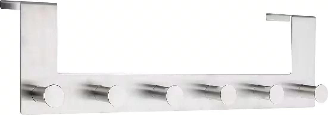 Türgarderobe aus Edelstahl – 6 Haken, Uni Design