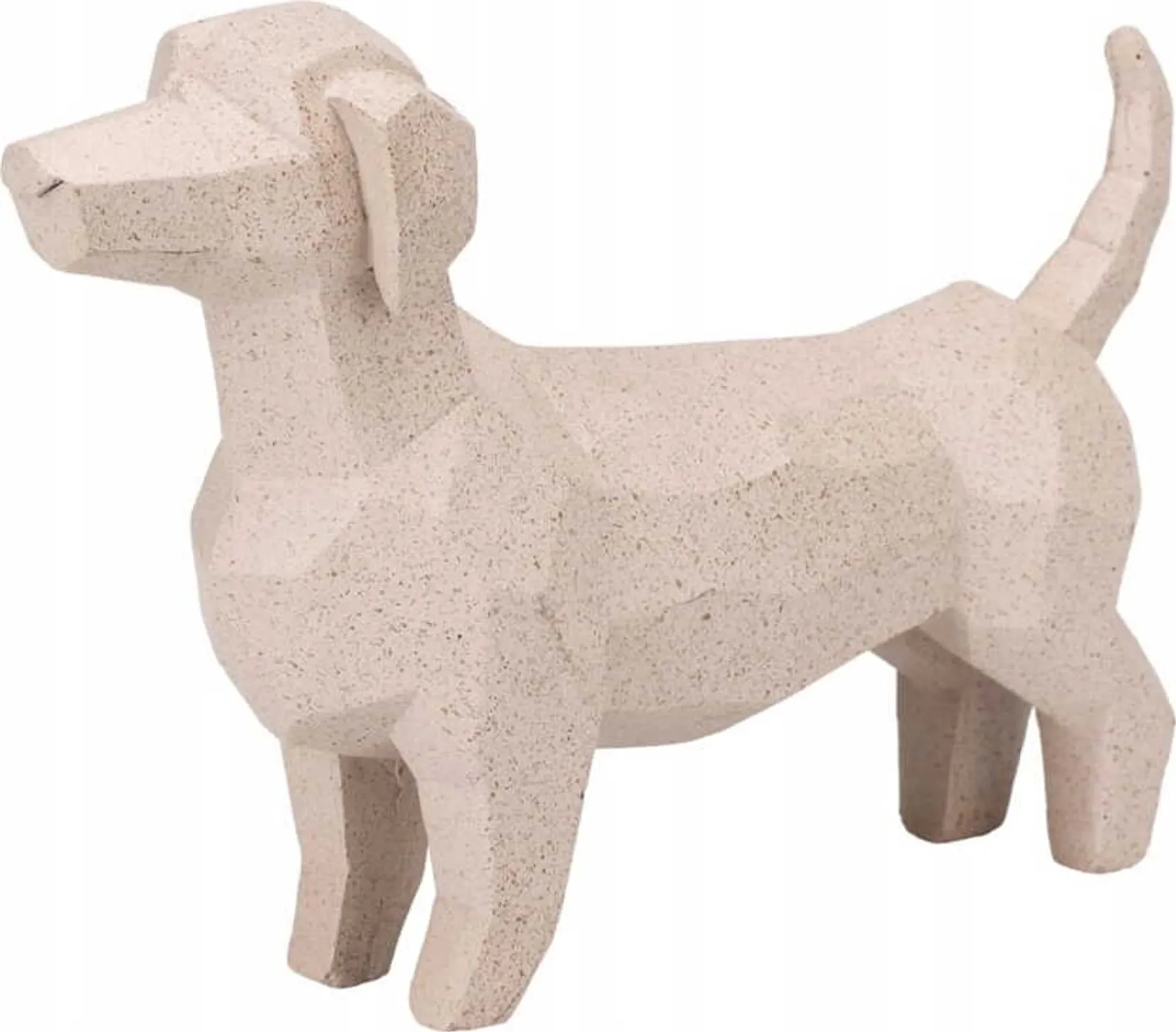 Dekorative Hundefigur 14 × 21 cm – Modernes geometrisches Design