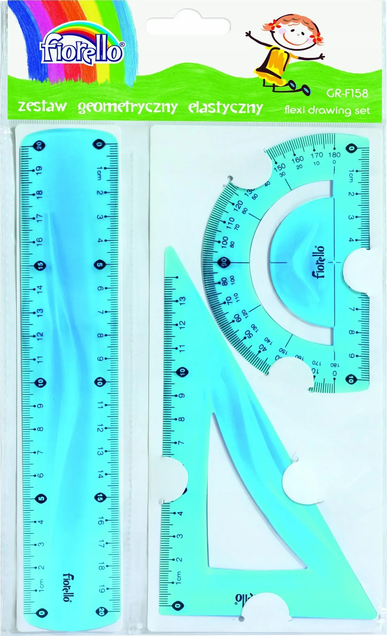 Flexibles Geometrie-Set – 3-teilig, biegsam & schulsicher
