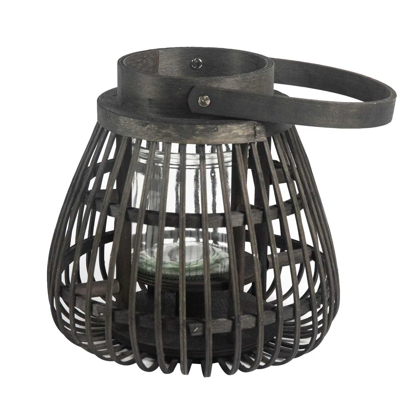 Laterne „PALAU“ – Holzlaterne 2er Set, Schwarz