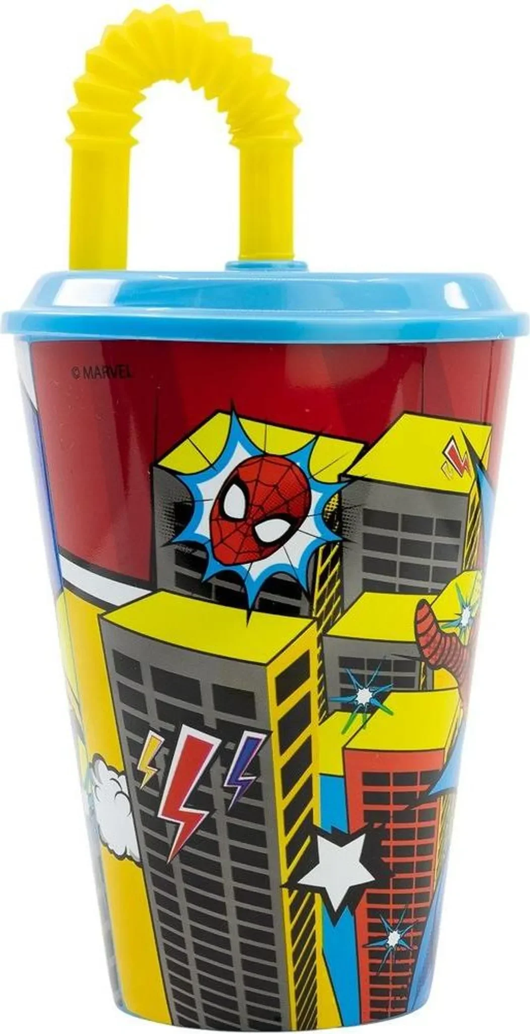 Kinderbecher mit Strohhalm 430 ml – Marvel Spiderman