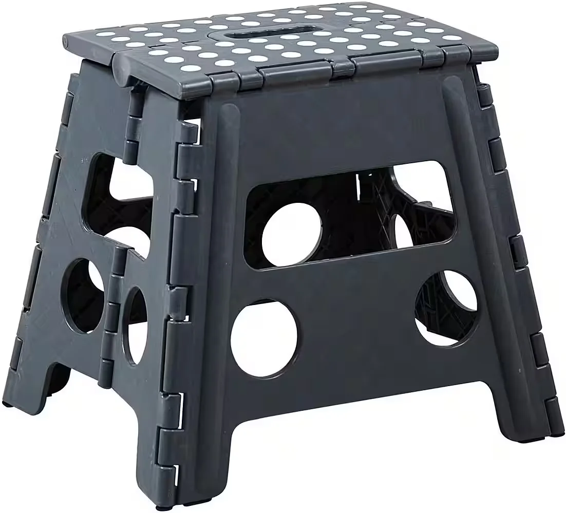 Klapphocker – Kunststoff, Grau, Höhe 32,5 cm