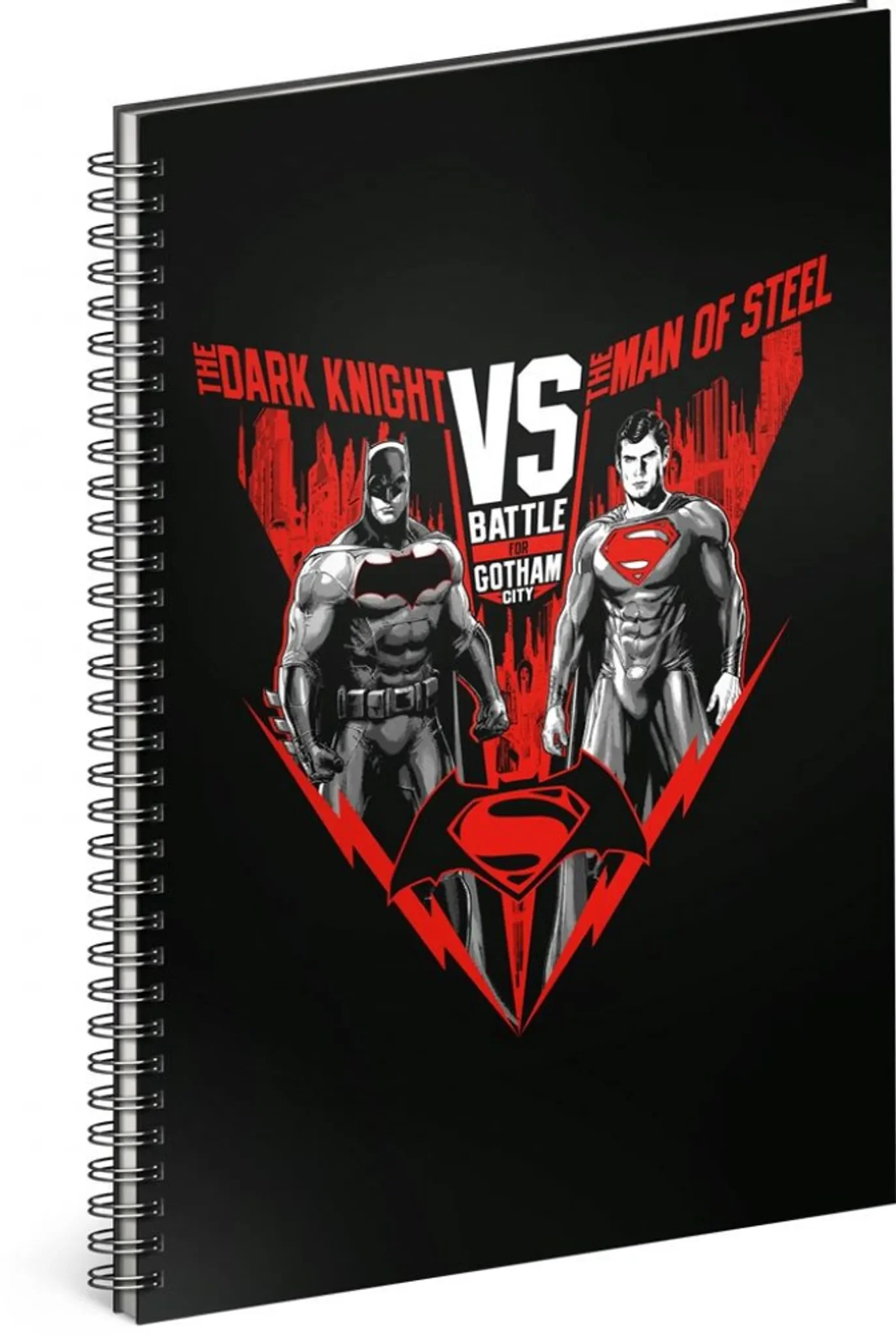 Spiralblock A4 liniert – Batman vs Superman, 60 Seiten