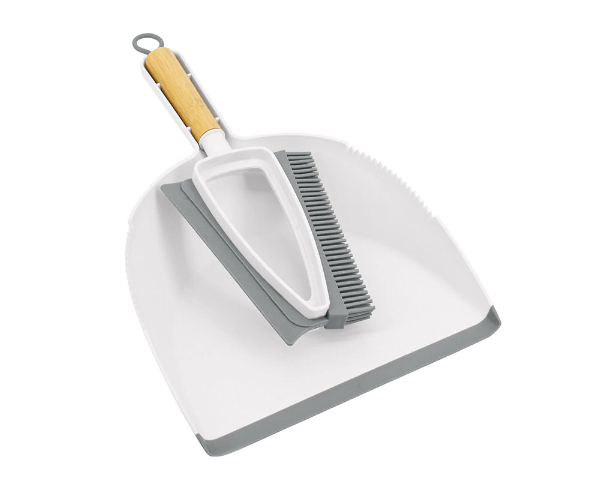 Kehrgarnitur mit Handfeger & Kehrschaufel – Bambus & Kunststoff