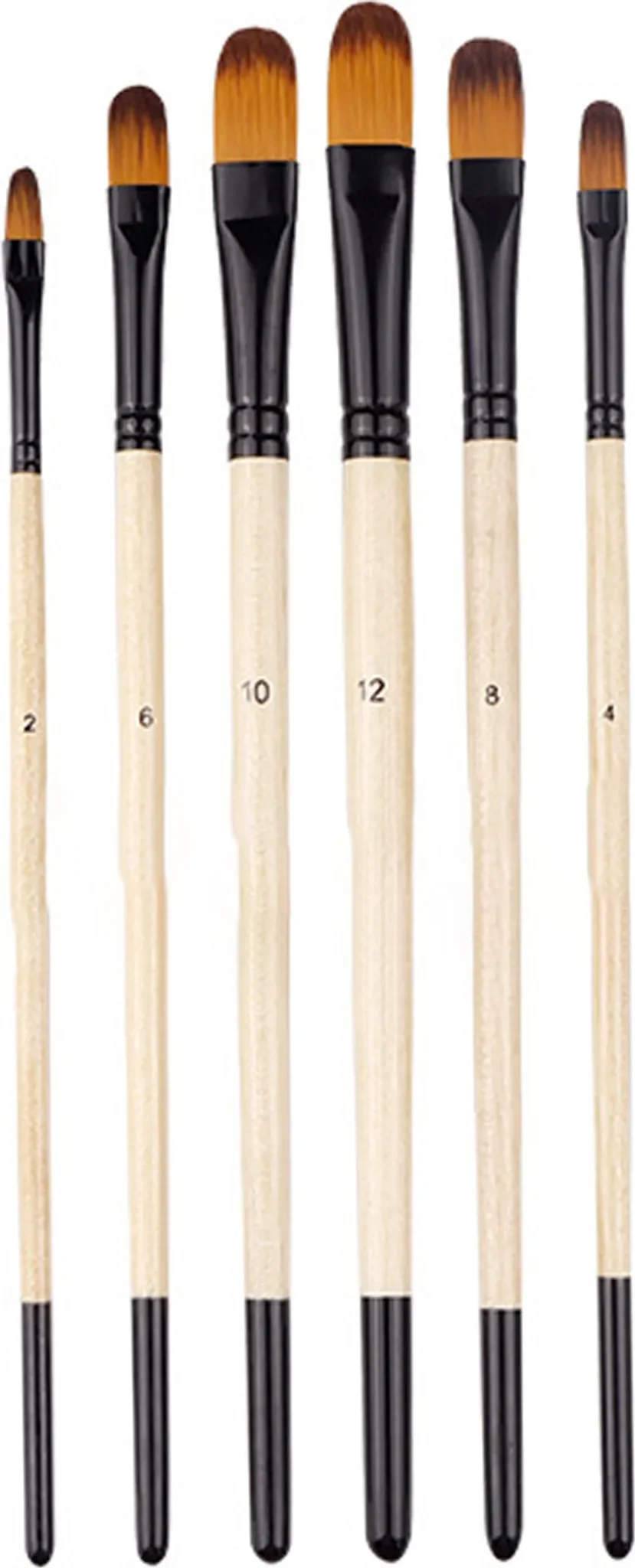 Malerei-Pinsel-Set – 6-teilig, Nylon & Holz