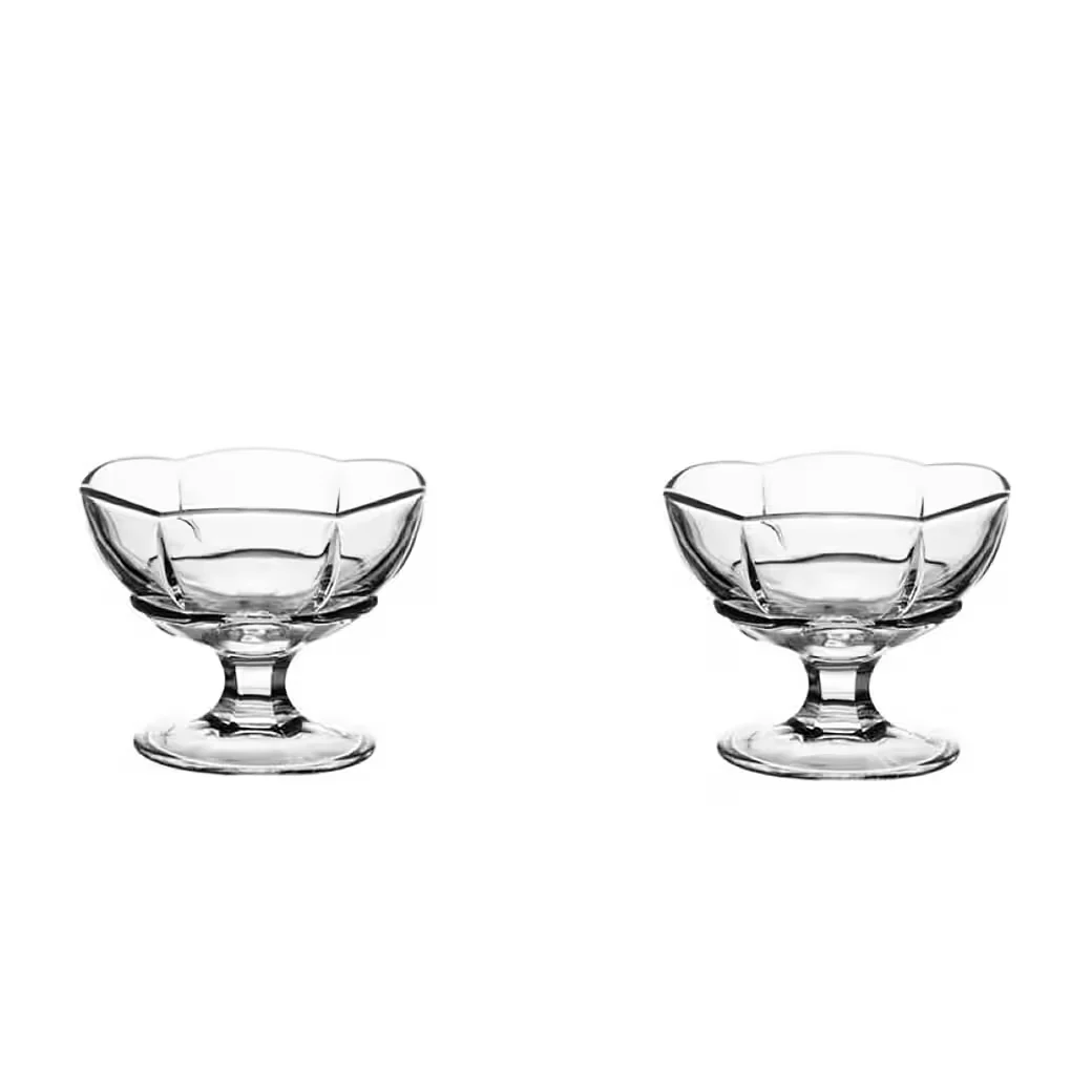 Dessertschalen „Ice Ville“ – 2er-Set aus Glas, Ø 10 cm