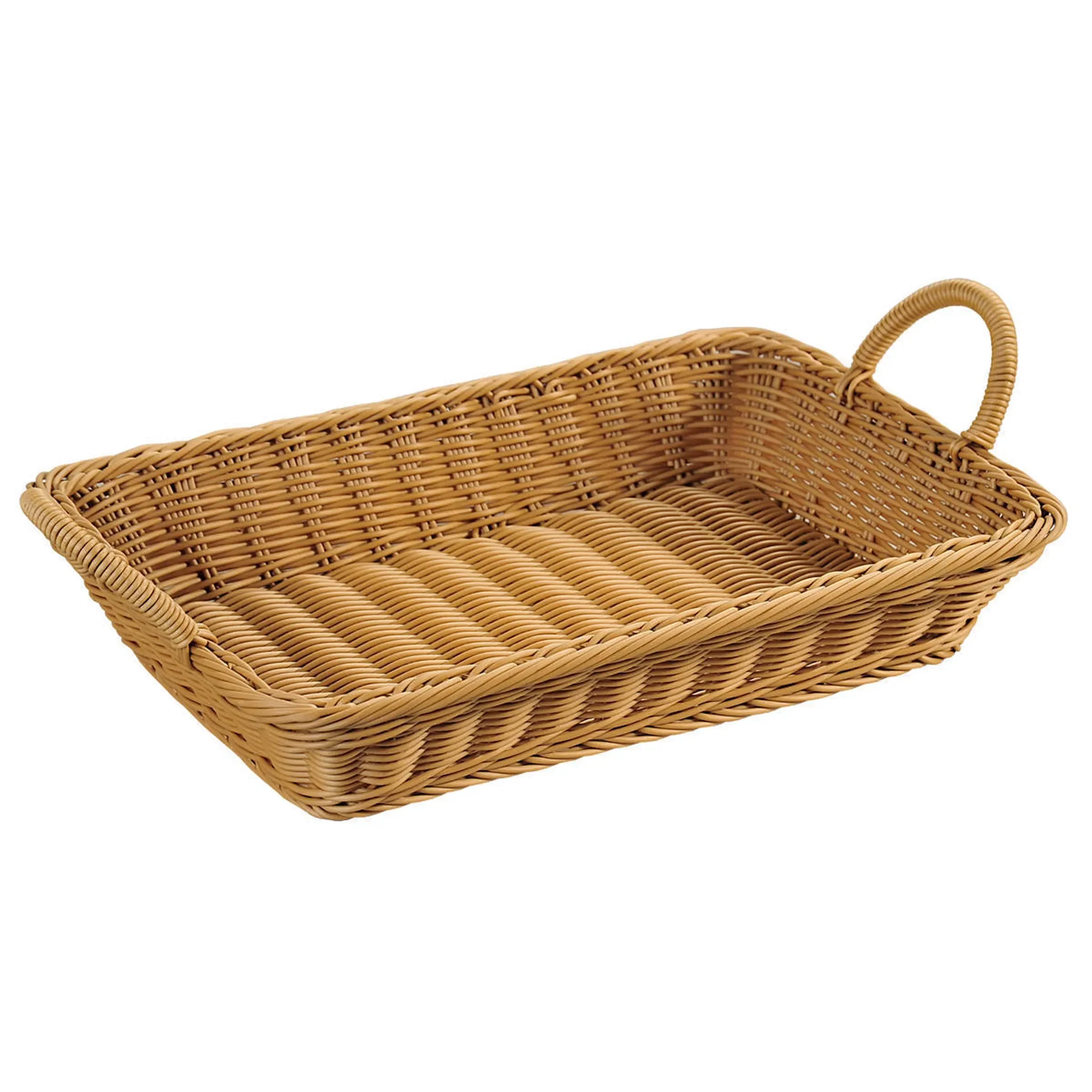 Brot- & Obstkorb aus Kunststoffgeflecht – 41 × 29 × 12,5 cm