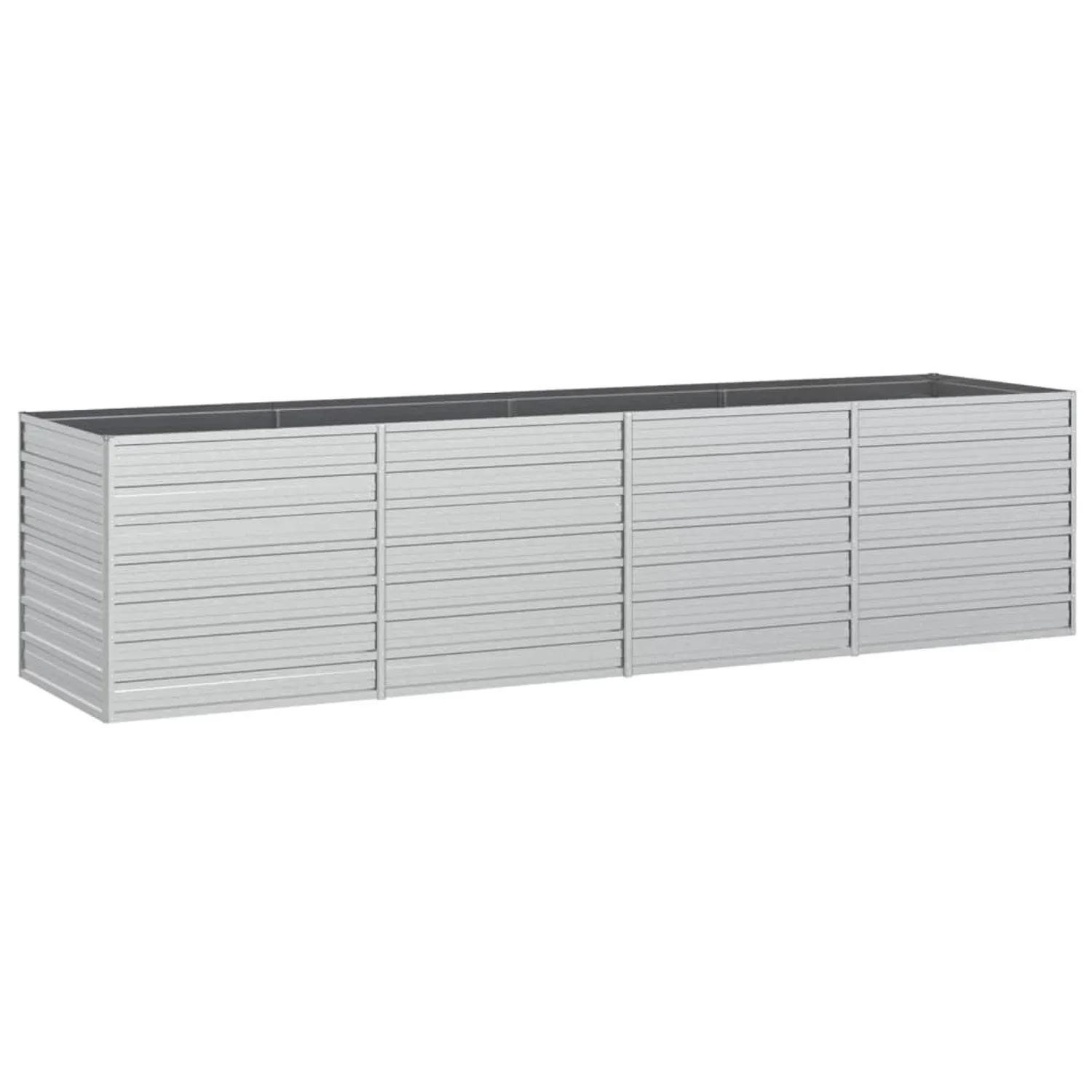 FURNICATO Garten Hochbeet 320 x 80 x 77 cm verzinkter Stahl silber